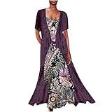 Damenmode Casual Chiffon Kurzarm locker zweiteiliges Kleid mit Trägern 2741 Frosted pink günstig Set XXL brüste Bauch bauchmädchen schwimmbikini Triang