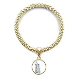 DIYthinker Damen Burj Al-Arab Luxushotel Dubai Goldene Armband Laufende Anhänger Schmuck