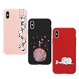 Suhctup [3 Stück Hülle Kompatibel mit iPhone 8 Plus/7 Plus Hülle Original TPU Bumper Silikon Weiche Schlank Mode Handytasche Gummi Dünn Flexibel Case Handy Soft Cover S