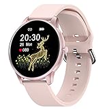 CUBOT Smartwatch Damen, Fitnessuhr, 1.3 Zoll Touchscreen, IP68 Wasserdicht Fitness Tracker, Pulsuhr, Schrittzähler, mit Schlafmonitor, für Android/iOS, R