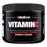 sinob Calcium-Ascorbat Vitamin C Pulver hochdosiert 1 x 250 g Gepuffertes, magenfreudliches an Calcium gebundenes Vitamin C in seiner reinsten Form - 1000 mg reines Vitamin C pro Portion. 100% Veg