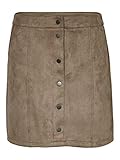 VERO MODA Damen Vmdonnaray Fauxsuede Short Skirt Noos Ki Rock, Bungee Cord, L EU