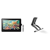 Wacom Cintiq 16 –16 Zoll Full HD Grafik-Display mit ausklappbaren Standfüßen inkl batterielosem Pro Pen 2 Stift mit verschiedenen Ersatzspitzen plus Verstellbarer Standfuß (für Cintiq 16 (DTK-1660))