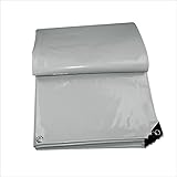 PENGFEI Wasserdicht Plane Gewebeplane Staubdicht Gartenarbeit Sonnenschutz Ladung Carport Hohe Temperaturbeständigkeit PVC, Dicke 0,47 Mm, 3.5X3.5M (Farbe : Grau, größe : 3.5x3.5M)