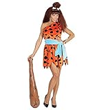 Widmann 05782 - Kostüm Steinzeitfrau, Kleid und Gürtel, Dschungelfrau, Neandertalerin, Wilma, Verkleidung, Karneval, Mottoparty