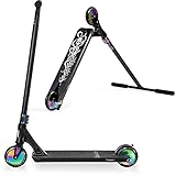 Movino Kraken Neochrome Street Stunt Scooter Profi-Roller | Professioneller Stunt Roller | IHC | mit ABEC 9 | Kickscooter mit 120mm Rad | 6061 Aluminium-Deck | Scooter Gewicht 4,2 kg