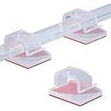 50 Stück Kabelhalter Selbstklebend, Kabelschellen Kabelclips Hochviskose Kabelklemmen Schreibtisch Organizer Kabelmanagement Kabelführung für Ladekabel Wand Desk(Transparent)