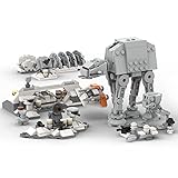 CALEN Technik Raumschiff Modell, Micro Assault on Hoth + at-at at-ST MOC-44946, 567 Teile Sammlung von 8 Produkten Raumschiff Spielzeug Bauset, Kompatibel mit Lego Star W