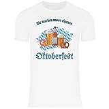 Print Dynastie Herren T-Shirt Oktoberfest Wiesn München Bayern Dirndl Lederhose, Größe:L, Farbe:Unser eigenes Oktoberfest! W