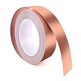 Kupferband Selbstklebend Kupferfolienband Abschirmband Kupferfolie Tape EMI Abschirmband Kupferband Gegen Schnecken Schneckenschutz Schneckenzaun Anti-Strahlung Anti-Interferenz（20MM X 30M）