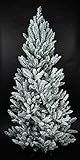 Schnee-Tannenbaum 210cm LS künstlicher Weihnachtsbaum Tannenbaum Kunststoff Schneetanne mit Metall-Ständer beschneit mit S