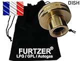 Furtzer LPG GPL Autogas Tankadapter Dish Gasflaschen Propangas kurz Adapter mit Stoffbeutel by Perfekt für Gasflaschen Frankreich!