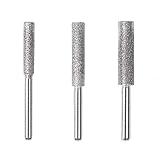 Hartmetall-Frässtift-Set, 3-teilig Diamant-Kettensägenschleifer, Schleifkopf Schleifstift Polierstein Handgerät Diamant-Stein Dresser Werkzeug Abziehbank Drehbank Reinigungsscheib