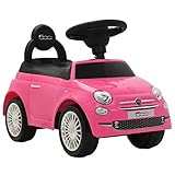 vidaXL Rutschauto FIAT 500 Rosa Kinderauto Kinderfahrzeug R