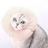Houozon Genesungshalsband für Katzen, niedliches Halsband, nach Operationen, Wundheilung, schützend, weich, Kegelhalsband für Katzen und Katzen, Welpen, Rosa, XS