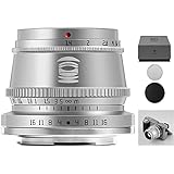 TTArtisan 35mm F1.4 Objektiv APS-C MF Kameraobjektiv kompatibel mit MacroM43 Mount Kameras EPM1 EPM2 EPL1 E-P1 E-P2 E-M1 E-M5 E-M10 E-M10II E-M10IIl Pen-F G7 und mehr (M4/3 Mount Silver)