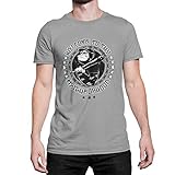 Punk Style T-Shirt Herren Lustig Welcome to My Neighborhood Unisex Affen Fight Cult Tshirt Kurzarm Oberteil für Männer Vintage aus Baumwolle Regular Fit Grün Grau Gr. S-5XL (Pazifik Grau, S)