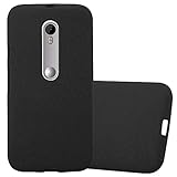 Cadorabo Hülle für Motorola Moto G3 in Frost SCHWARZ - Handyhülle aus flexiblem TPU Silikon - Silikonhülle Schutzhülle Ultra Slim Soft Back Cover Case Bump