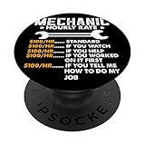Mechaniker Stundenlustige Zitat Rate Laborpreise Funning Co- PopSockets mit austauschbarem PopGrip
