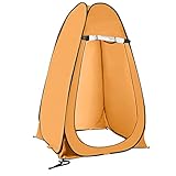 DALIAN Pop Up Privacy Tent Tragbares Duschzelt Für Draußen, Umkleidezelt, Unterstand Mit Fenster Picknick Angeln Einfacher Aufbau, Faltbar Mit Tragetasche,Orang