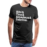 Spreadshirt Bibi Und Tina Amadeus Sabrina Typographie Männer Premium T-Shirt, M, Schw