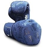 Buddha Fight Wear. Training und Combat Handschuhe, Special Edition, handgefertigt, Boxen, Muay Thai, Kickboxen und MMA Modell Top Premium Navy Blue Matte 12 U