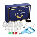 Schröpfen Set, 12 Stück Hochwertige medizinische Schröpfen mit Therapiemagneten, Schröpfgläser mit Vakuumpumpe und Ventil, Selbstbehandlung Massage für Rückenschmerzen, Cellulite…