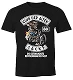 MoonWorks Lustiges Herren T-Shirt Club der Alten Säcke Alter Sack Geschenk für Ältere Geburtstag Männer Fun-Shirt 60 schwarz XL