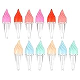 FOMIYES 12Pcs Leere Lip Rohre EIS Geformt Lip Gloss Flaschen DIY 5Ml Lip Balm Rohr Container Handgemachte Lippenstift Rohre (Gelegentliche Farbe)