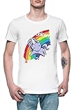 Hello Unicorn - Altered Carbon Herren T-Shirt Tee Weiß Men's White T-S