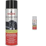 NIGRIN 74034 Unterbodenschutz-Spray, 500 ml, Korrosionsschutz für den Unterboden von Autos, schwarz & Haftgrund-Spray, Grau, 400 ml Sprühdose, für die Grundierung von Oberflächen vor dem Lack