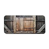 Gaming Mauspad Rustikale Antike Holztür Außenfassaden Ländliche Scheunenholz Verwitterte Anzeige Rutschfestem Gummiunterseite Mousepad Anti-Ausfransen Stabiler Gaming Mausmatte 25X30C