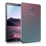 kwmobile Schutzhülle kompatibel mit Samsung Galaxy Tab A 10.1 T580N/T585N (2016) - Hülle Silikon - Tablet Cover Case - Zwei Farben Pink Blau Transp