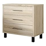 Selsey Azelle Sideboard, Moderne Kommode auf Beinen mit 3 Schubladen, 69,9x70x40 cm Sonoma E