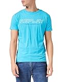 Replay Herren M3427 .000.2660 T-Shirt, 202 Turquoise, XXL