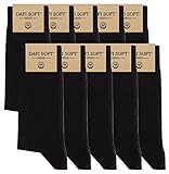 Dafi soft 10 Paar Herren Socken, Classic Schwarz, Dunkelblau, Braun, Kohlengrau Baumwolle Business Socken Atmungsaktive Socken Herren Hergestellt in der Türkei (39-42, 10x Schwarz)