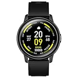 Cillso Smartwatch, Runde Bluetooth Smartwatch Herren Damen Fitnessuhr 1,3“ Touchdisplay mit Pulsmesser, Schrittzähler, Kalorien und Schlafanalyse, IP68 Wasserdicht Armbanduhr für iOS Android [2021]