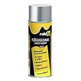 raid hp 380208 Flüssiggummi Sprühfolie Felgenfolie dauerelastische Gummierung für innen und außen für Auto Boot Motorrad Quad Fahrrad Freizeit Hobby, Silber-metallic-matt, 400 ml (1er Pack)