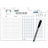 Haushaltsplan mit magnetischer Rückseite I dv_362 I DIN A4 I Whiteboard Putzplan abwischbar I To-Do-Liste für den Haushalt Familie WG
