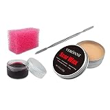 HEMO 4 Stück Halloween Spezialeffekte Wachs Make-up Kit Modellierung Narbenwachs mit geronnenem Blut und Spachtel und Schwamm für realistisches Halloween Cosplay Kostü