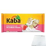 Kaba Weiße Schokoladentafel mit Erdbeer-Brause (85g Packung) + usy Block