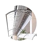 PLMOKN Türfenster-Markise Baldachin Veranda-Schutz, Regenschnee-Schutz-Patio-Abdeckung, Dachdecker-Dachdecker for Außenhausfronten Veranda BARACKE, Benutzerdefinierte Größe (Größe: 120cm x 60cm)