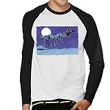 Star Wars Christmas Darth Vaders Rentier Herren Baseball Langarm T-Shirt Gr. L, weiß / schw