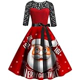 GFGHH Weihnachten Kleid Damen Sexy V-Ausschnitt Damen Party Elegant Weihnachtsmann Kostüm Samt Kleid Miss Schulterfreies Kleid Santa Claus Kostüm Langarm Weihnachtskleider Weihnachtsfrau Kleid Tunik