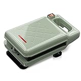 SVNA Mini Waffeleisen Unabhängiger Schalter Doppelseitige Heizung Automatische Kantenanleimung Home Sandwich Breakfast Maker (Color : Green)