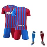 GobLeSomAnquo Fußball Trikot Kinder Herren Set Personalisiert mit Namen Nummer Fussball Trikot T-Shirt Shorts Socken 3 Teiliges Set Geschenke, 21-22 Saison Heim & Ausw