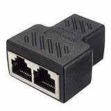 U-K 2 Port RJ45 Splitter Adapter LAN Netzwerk Ethernet Extender Anschluss Stecker Menge 1 StückDurab