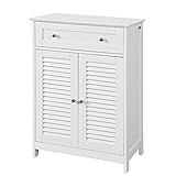 SoBuy® FRG238-W Badkommode mit Einer Schublade und Türen, Kommode Badschrank Sideboard Flurschrank, weiß BHT ca: 60x87x35