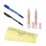 Milageto Augenbrauen Lineal Caliper Tattoo Hautmarkierungsstifte Eraser - Kit 1# - Kit 6#