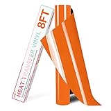 Plotterfolie Textil - 30.5cm x 244cm Orange Flexfolie zum Aufbügeln auf T-Shirt（Orange）